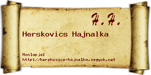 Herskovics Hajnalka névjegykártya